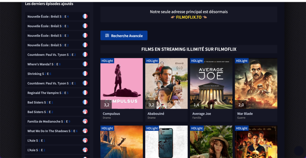 Filmoflix site de streaming 