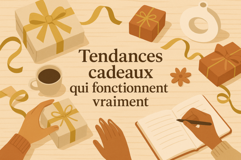 Illustration moderne des tendances cadeaux qui fonctionnent vraiment